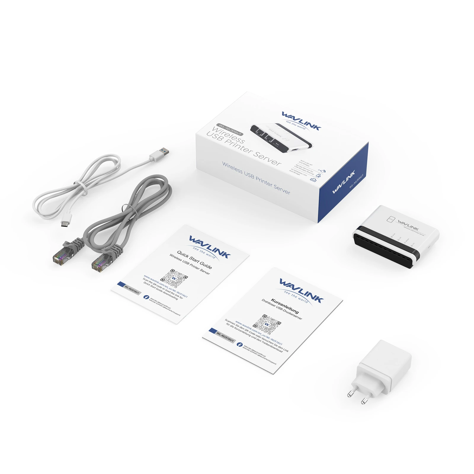 Server Di Stampa Wireless USB Con LAN E Bridge 10/100 Mbps – Compatibile Con Windows E MacOS, Supporta Fino A 4 Stampanti