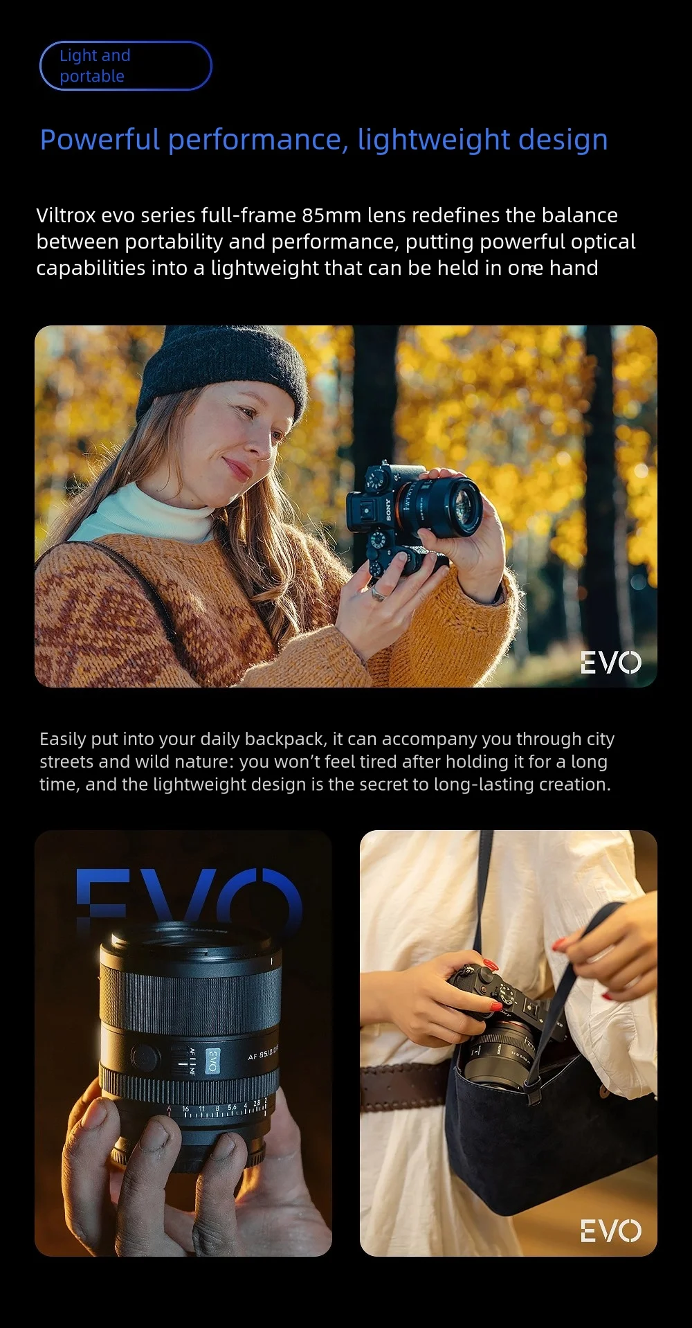 VILTROX AF 85 mm F2.0 EVO Vollformat-Autofokus-Kameraobjektiv mit großer Blende für Sony E Nikon Z Mount A7IV A7C ZV-E1 FX3 A9III – Detail 6