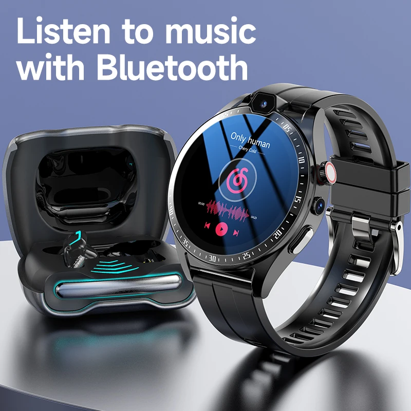 

Ajeger 2023 4G Net Smart Watch Men Android 9 Smartwatch Phone 1000 mAh 5MP Camera Heartrate Google Store Video Call Wifi GPS SIM