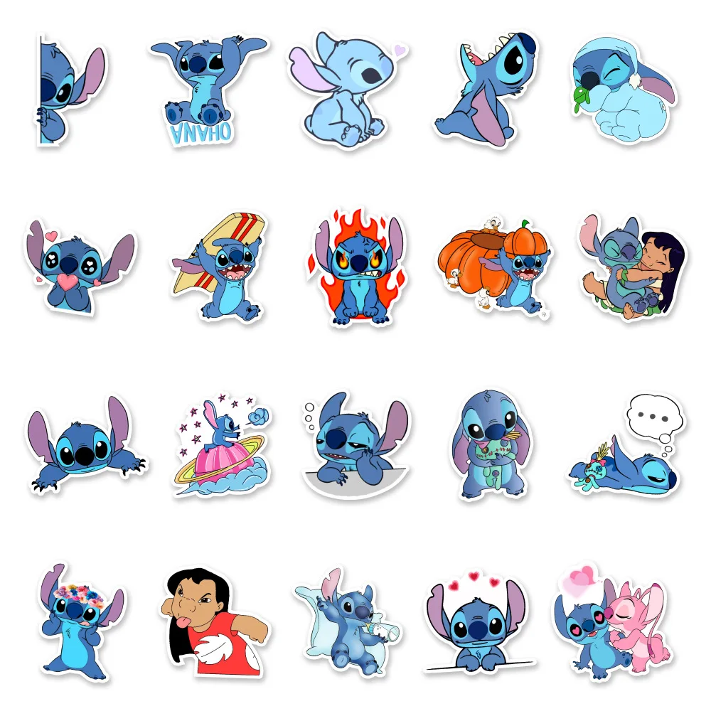 Cartoon Disney Lilo And Stitch UV DTF Stickers For Glass Cup Decoration  Laptop Motorcycle Car Waterproof Sticker For Girl Kids