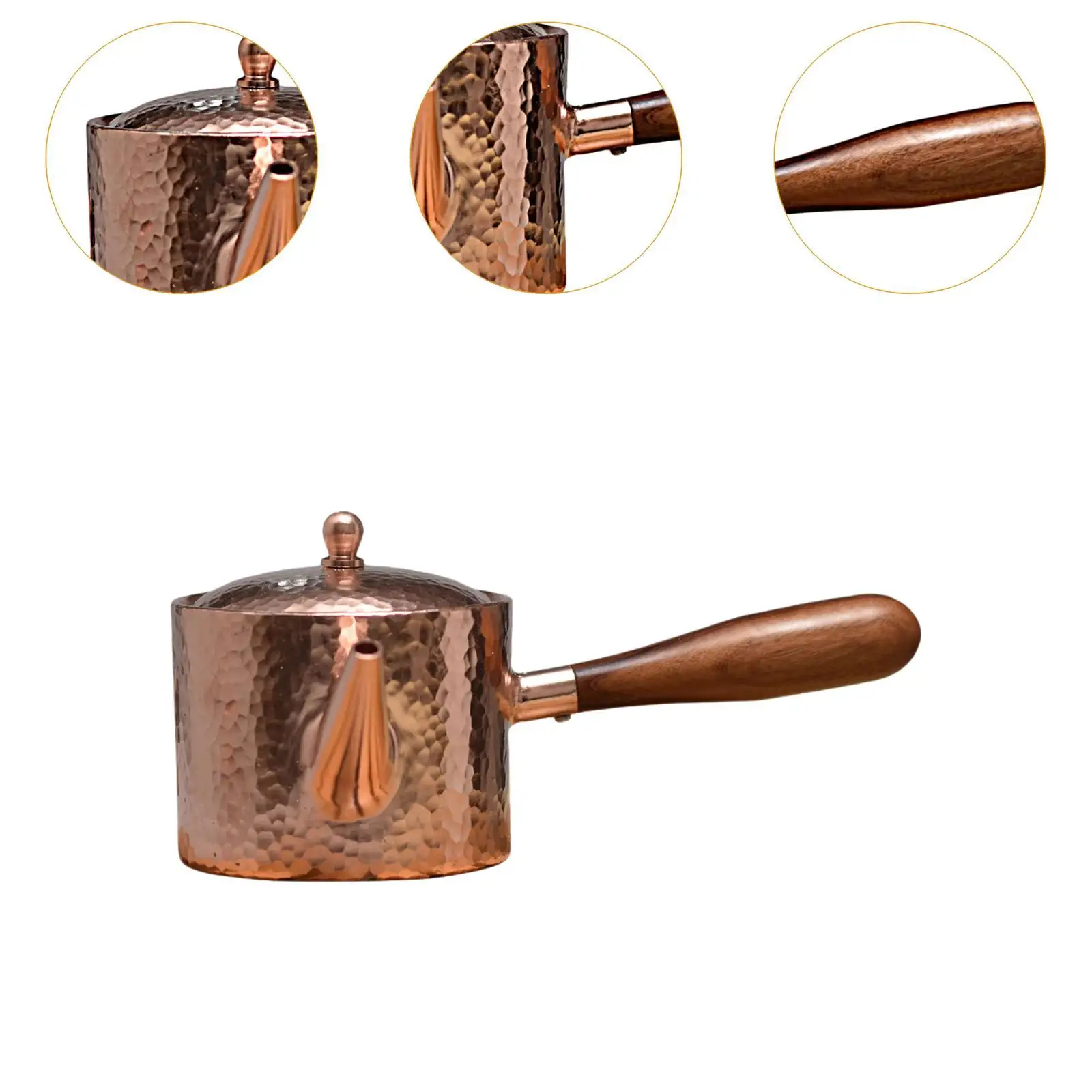 Copper Kettle 400ml Thickened Tea Kettle Milk Jug Tea Maker with Filter Teaware for Picnic Camping Tea House Restaurant Hotel Copper Kettle 400ml Thickened Tea Kettle Milk Jug Tea Maker with Filter Teaware for Picnic Camping Tea House Restaurant Hotel