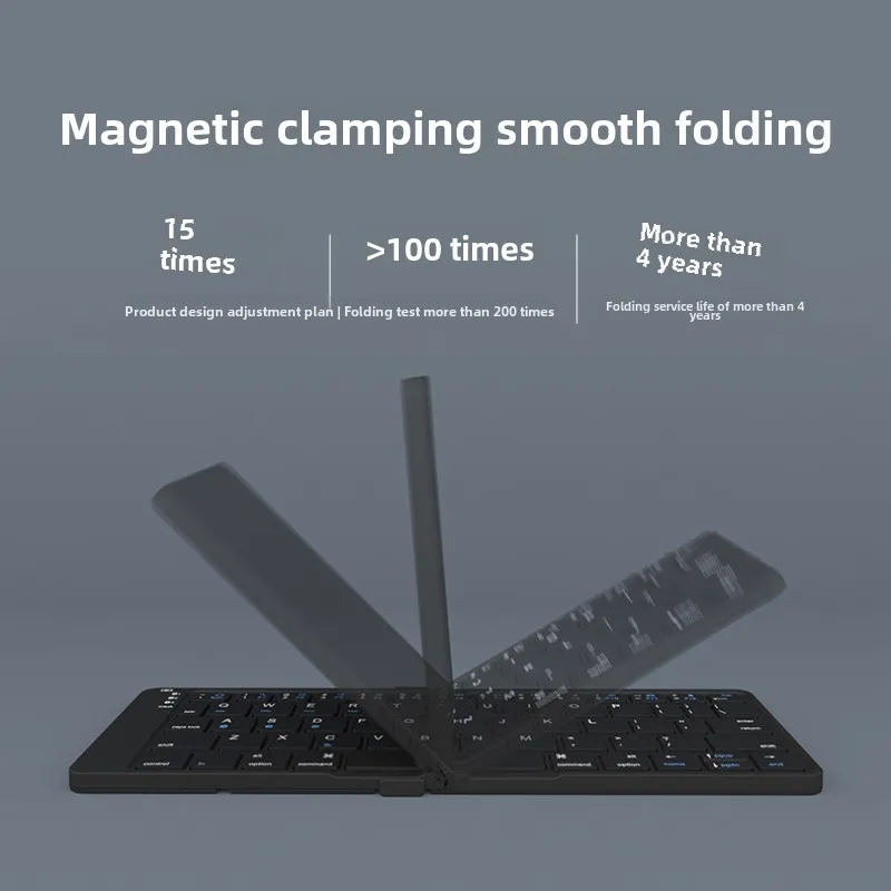 New folding bluetooth keyboard high-end business leather mobile phone tablet can be connected to laptop office keyboard