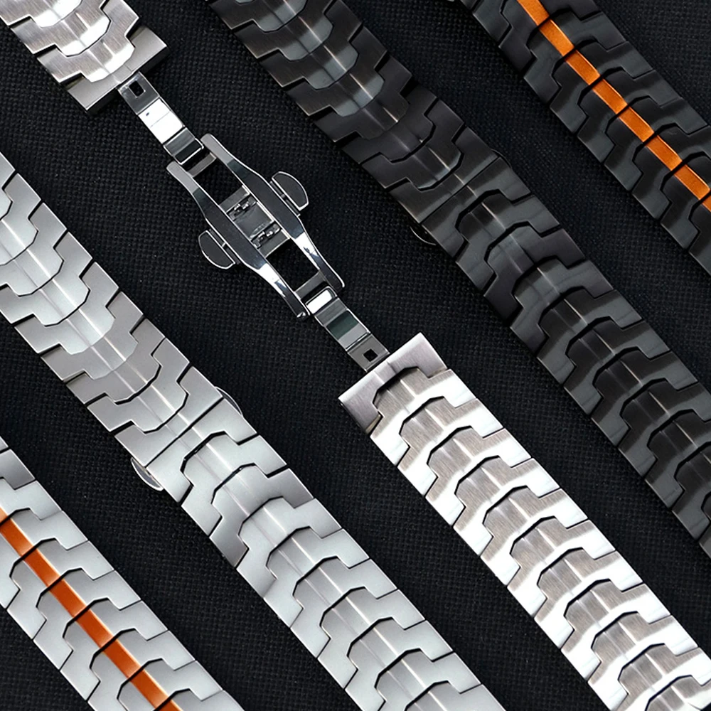 حزام من الفولاذ المقاوم للصدأ لساعة Huawei Watch F...