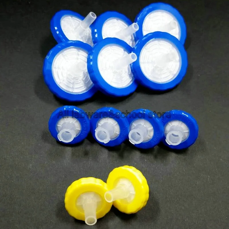 100pcs 200pcs 13/25mm, 0.22/0.45/0.8 Hydrophilic microporous filter, CA-CN Syringe millipore filtration
