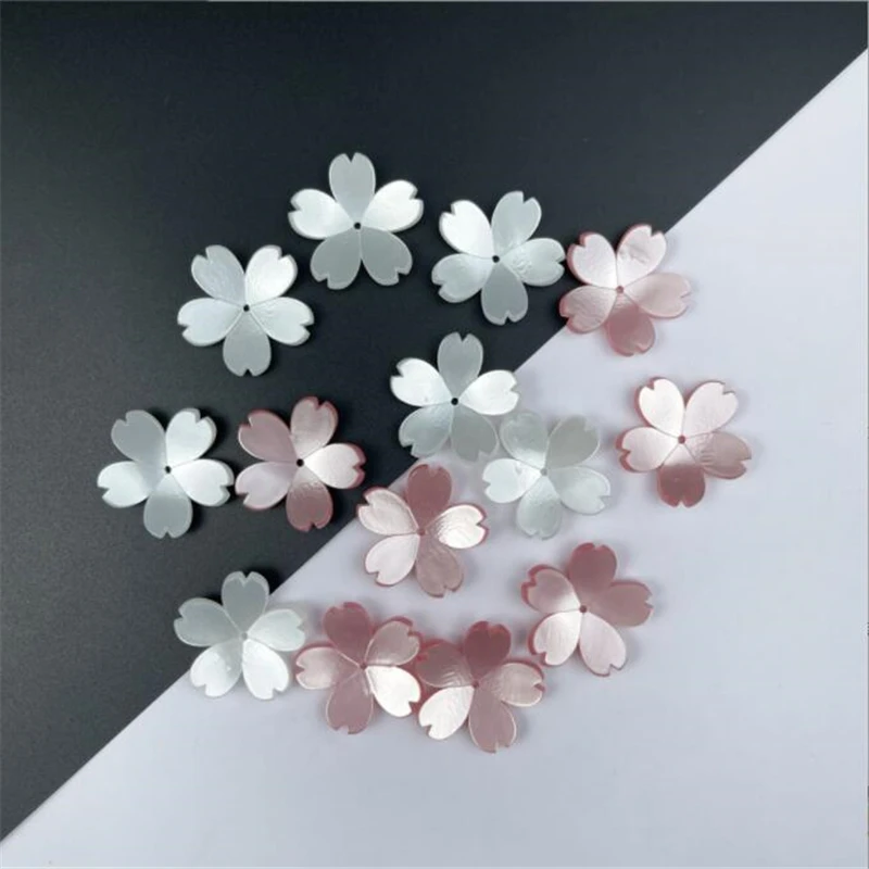

New Imitate shell acrylic beads charm acetic acid flower connectors for diy earrings hairpin jewelry making accessories