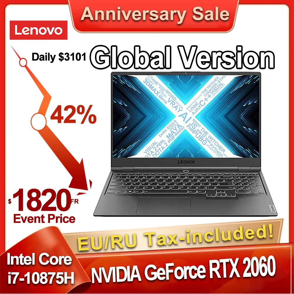 Lenovo Legion Y9000X игровой ноутбук экран 2060 дюймов 16 ГБ 512 ГБ/ТБ | Компьютеры и офис