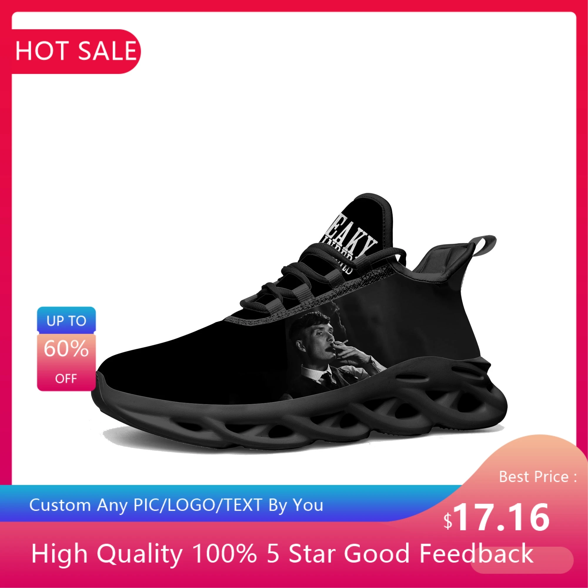 

Peaky Blinders Flats Sneakers Mens Womens Sports Running Shoes High Quality Sneaker Lace Up Mesh Footwear custom made Shoe