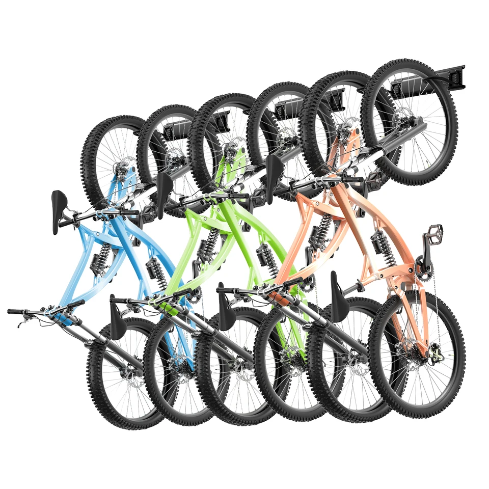 Wall Mounted Bike Storage Rack for 6 Bikes