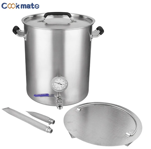 5.5 Gallon Weldless Fittings Stainless Steel Stock Pot Home Beer Wine Brewing Brew Master Kettle pot machine 304stainless steel beer cup 450ml