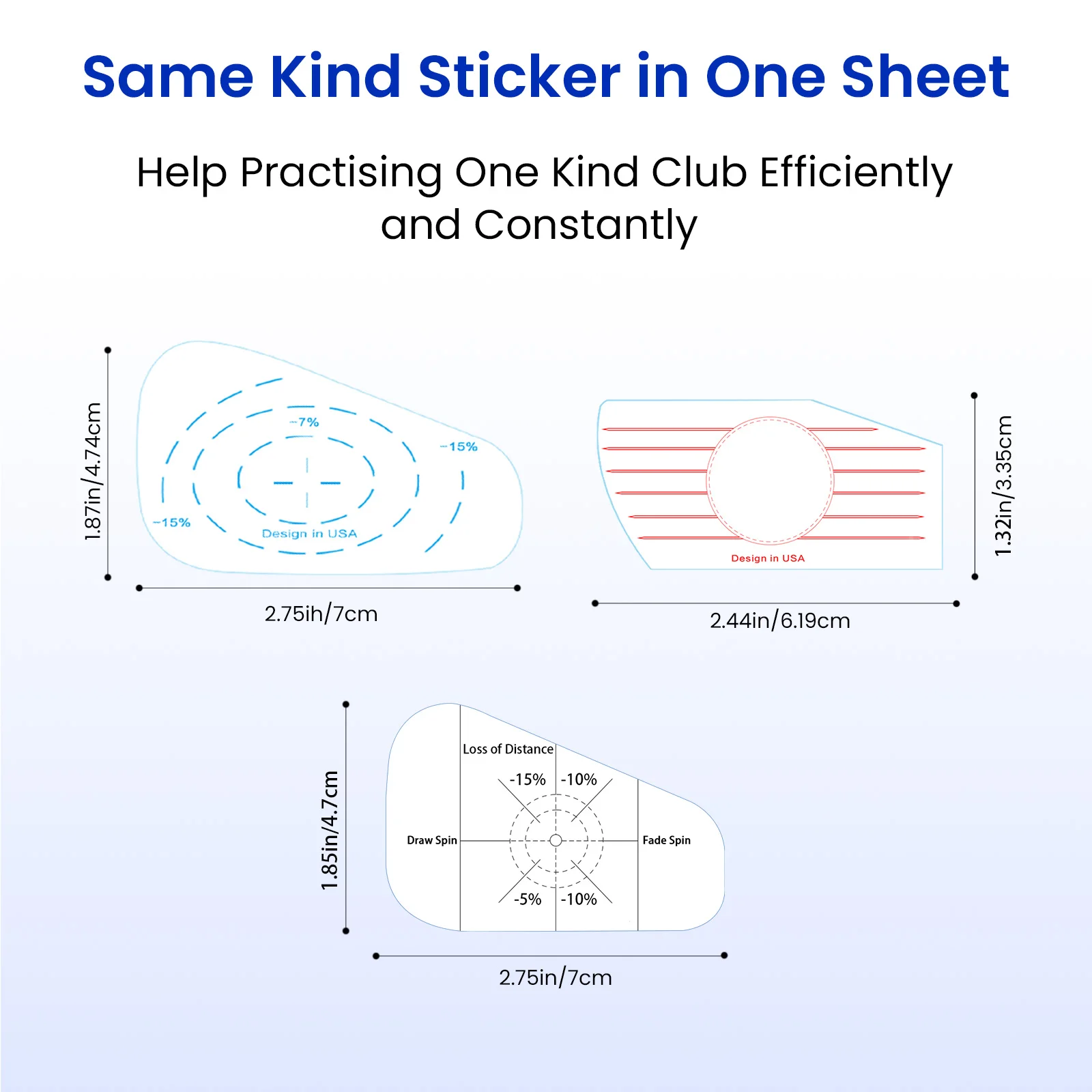 Golf Club Impact Tape Stickers Labels for Irons Improve Swing Accuracy with Self-Teaching Sweet Spot Analysis 125Pc 2