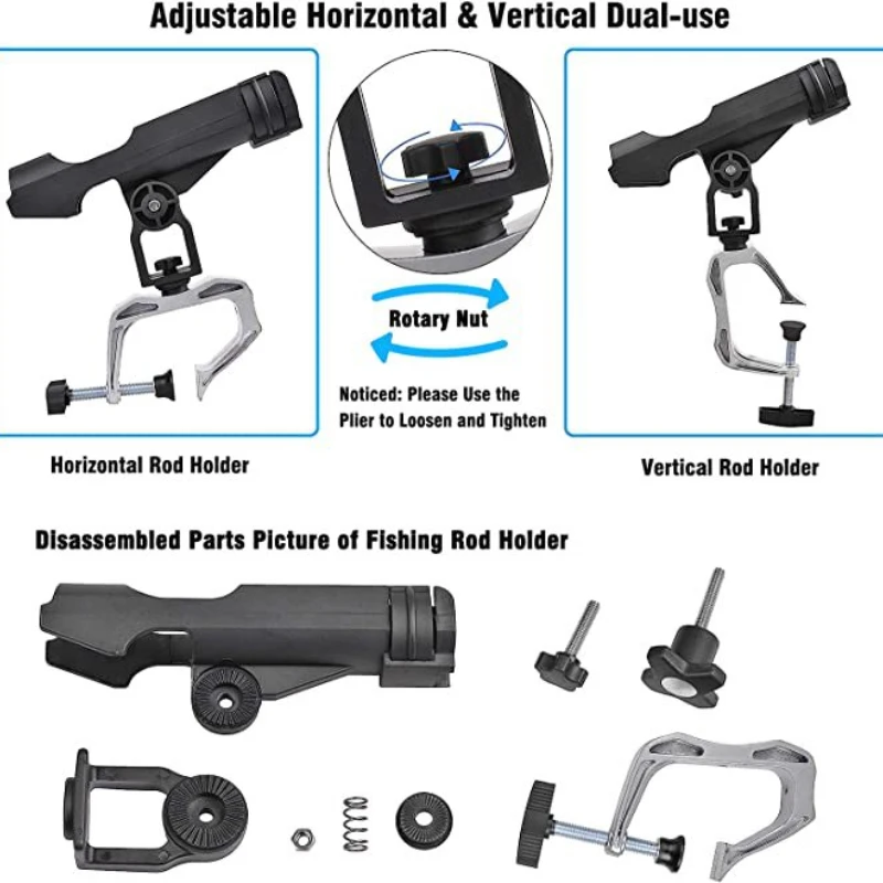 1PC Fishing Bracket Multifunctional Directional Fishing Rod Bracket Rotatable Seat Diagonally Inserted Accessories