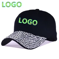 New Custom Logo Unisex Rhinestone Baseball Caps Personality Women Snapback Dad Hat Outdoor Hip Hop Men Adjustable Trucker Cap 1