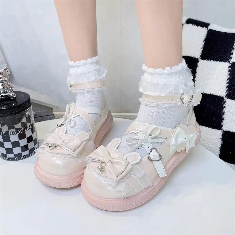 

Japanese Student Jk Uniform Shoes Thick Soled Lo College Style Big Toe Stage Performance Leather Shoes Lolita Women's Shoes