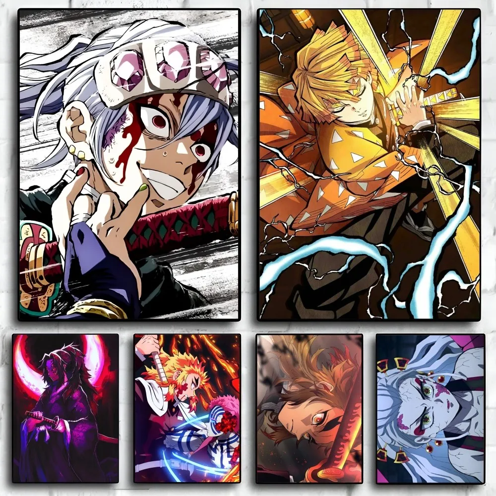 

D-Demon S-Slayer Anime Japanese Poster Paper Print Home Living Room Bedroom Entrance Bar Restaurant Cafe Art Painting Decoration