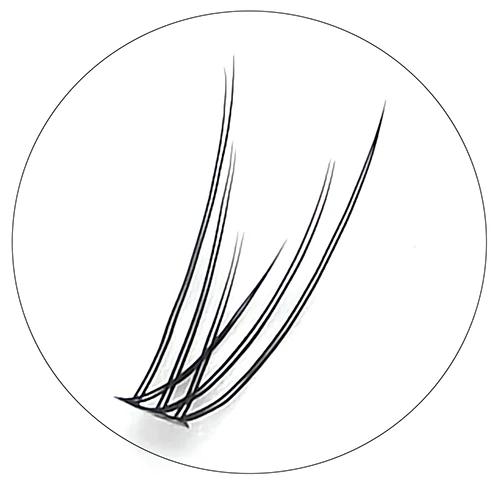 Description Picture 5 of itemFluffy Single Cluster False Lash Premade Volume Fans Individual Eyelash Segmented Natural Fishtail Fake Lashes For Eye Extension