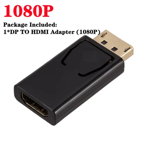 Display Port to HDMI Adapter 4K Male DP to HDMI Female Video Audio Converter for PC Laptop Projector DisplayPort to HDMI