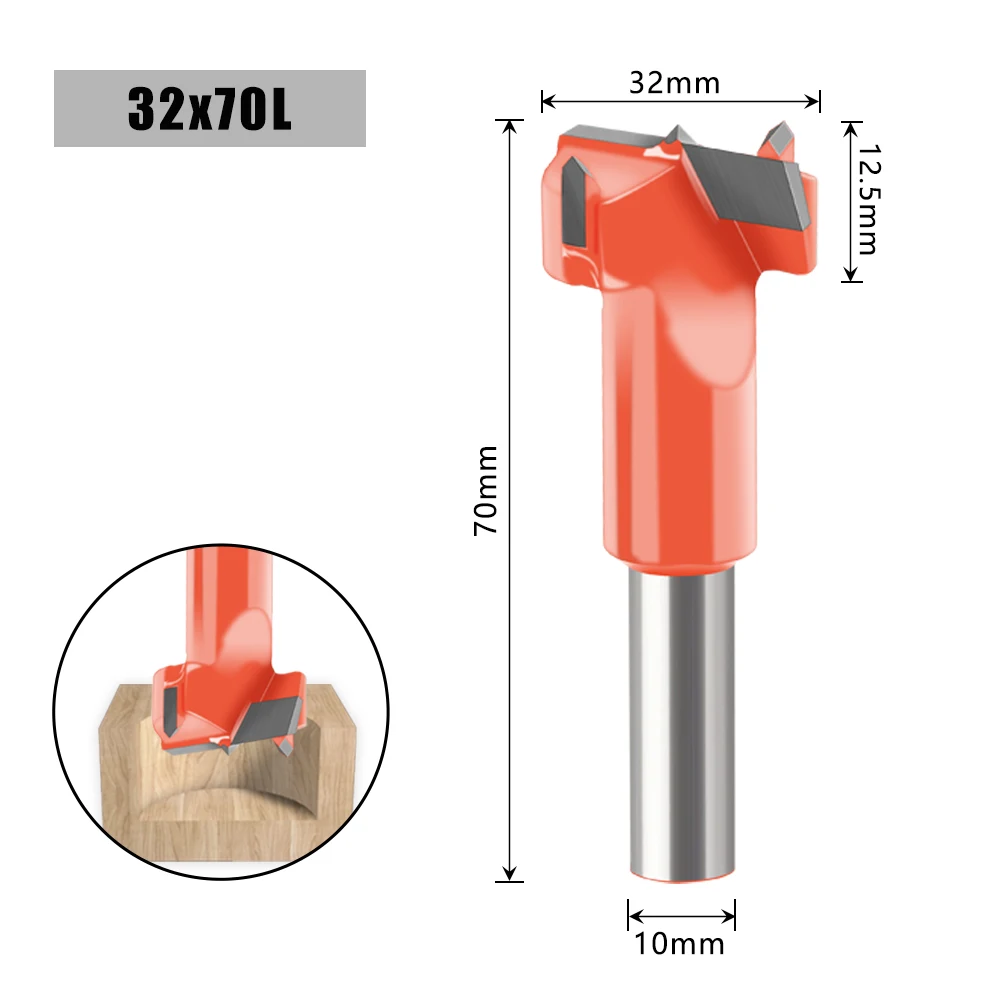 10mm Tungsten Steel 3-in-1 Woodworking Drill Bit Opener
