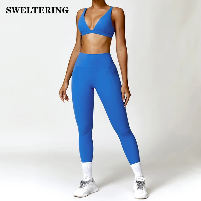 2PCS Seamless Women Yoga Set Workout Clothes Sportswear Gym Clothing  Fitness Bra High Waist Leggings Sports Suits Tracksuit
