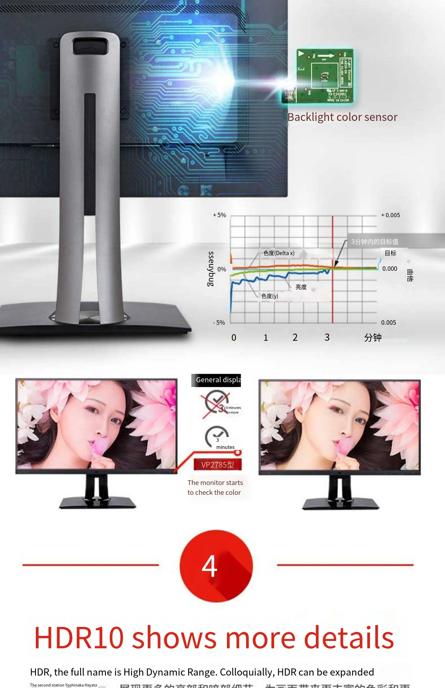 VG2785-4K  ÷ ȸ Ʈ 귡Ŷ, 27 ġ ũ, 27 ġ, 4k, 10 Ʈ, 100% SRGB, 100%,  RGB, 100% P3, HDR10, KVM Ҵ