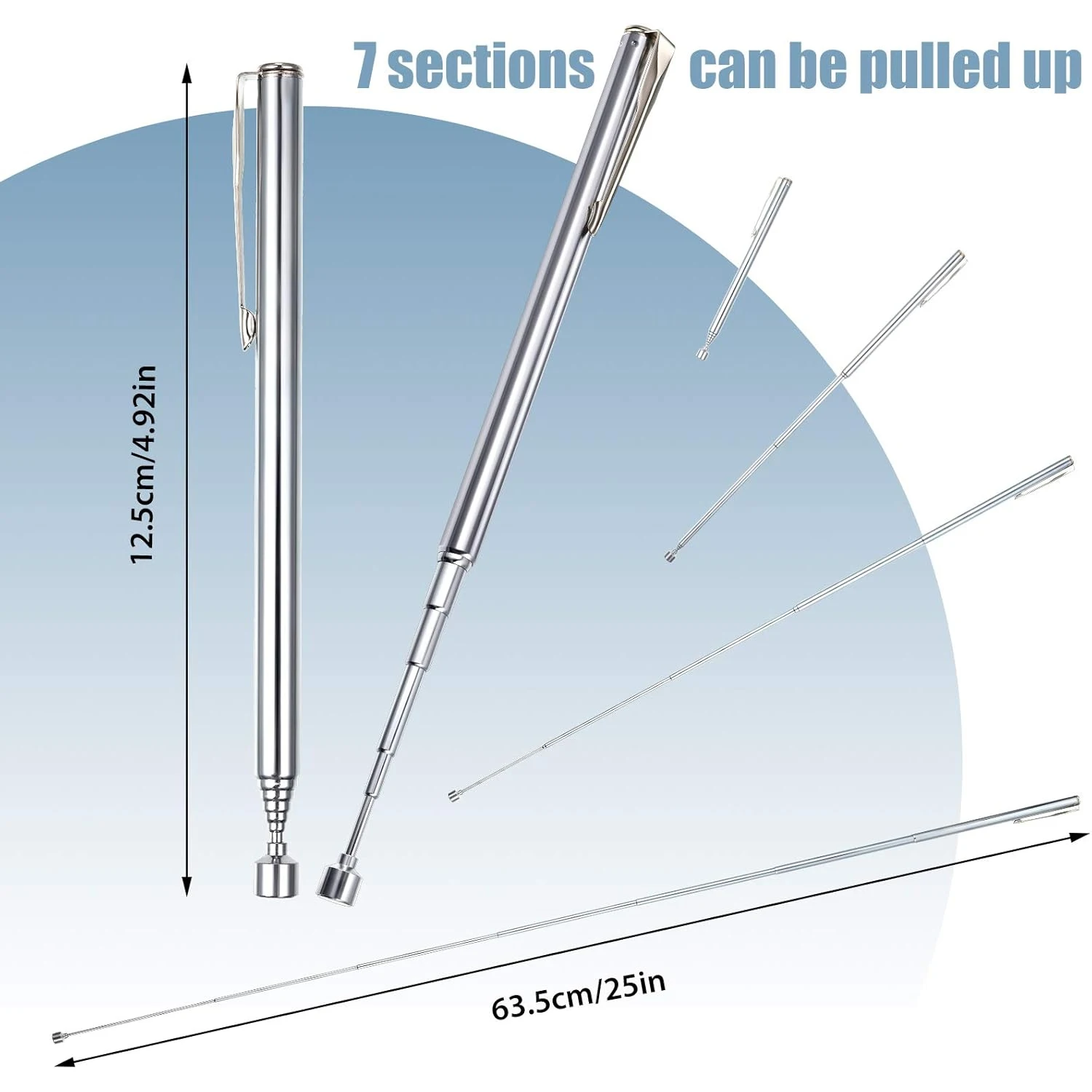 Flexible Magnetic Pickup Tool Telescoping MagneticPick-Up Tool Spring Bendable Extension Pick up Magnetic Extension Tools