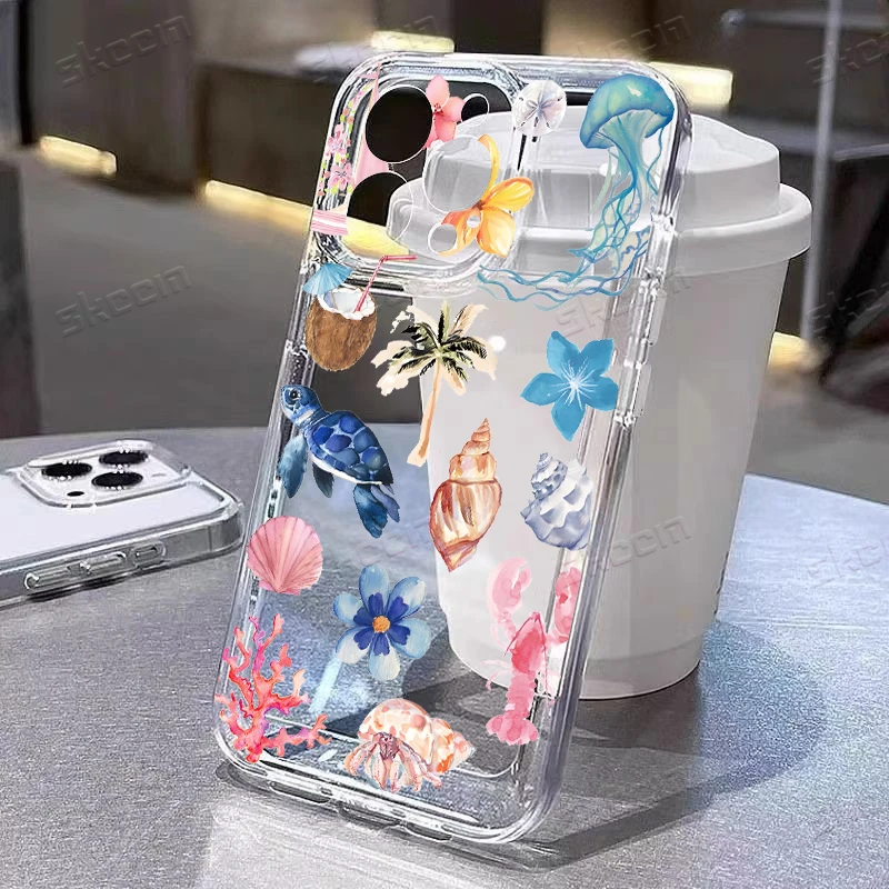 Blue Ocean Animals Shockproof Silicone Phone Case