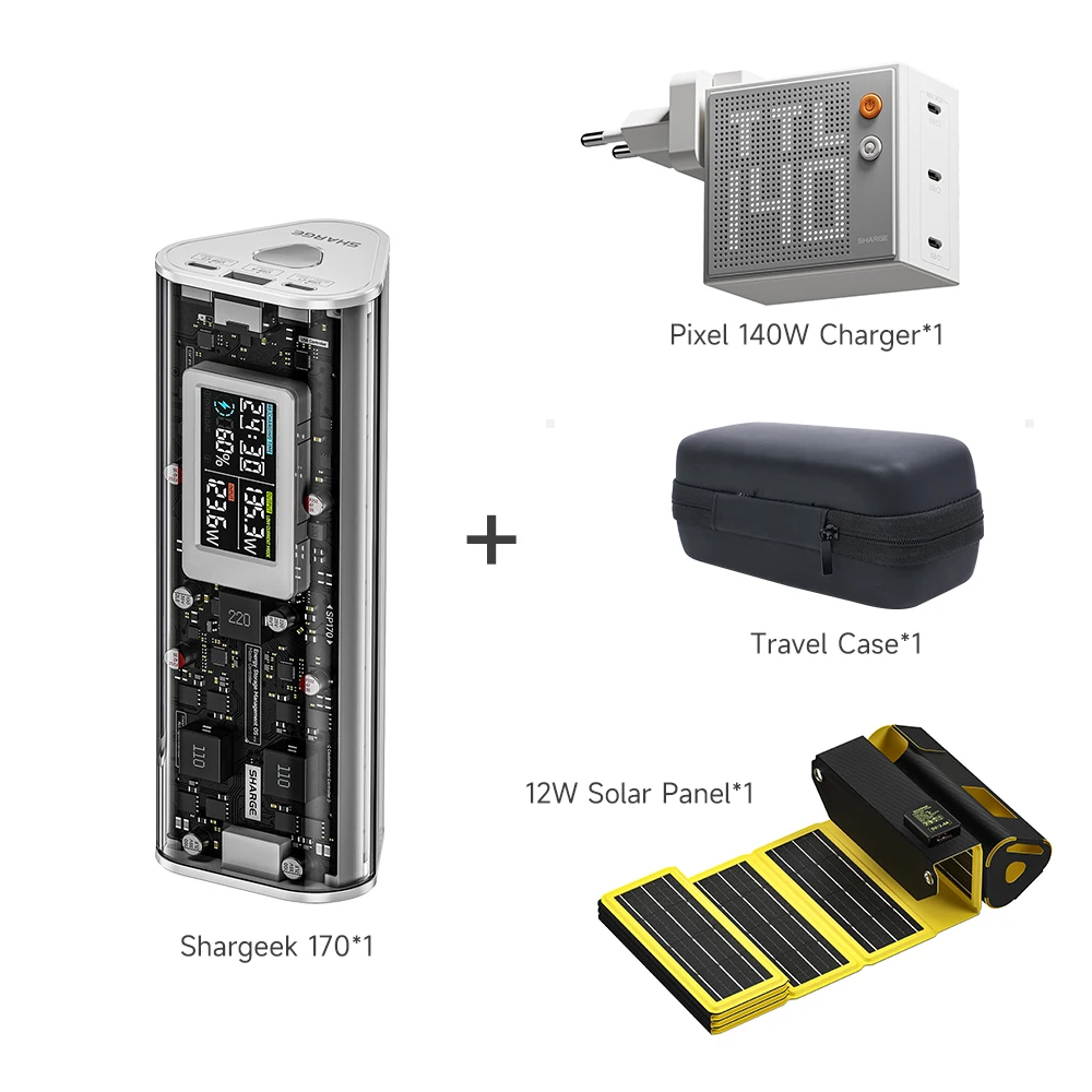 SHARGEEK 170 Power Bank 170W PD3.1 Laptop Portable Charger