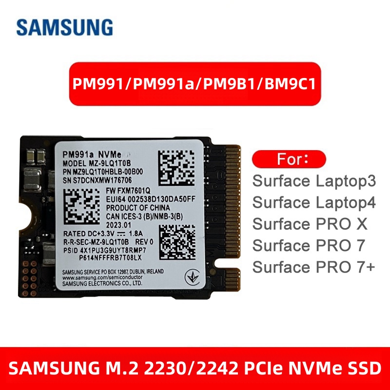 OEM SAMSUNG M.2 2230 PCIe 3.0x4 PM991A/PM991 & M.2 2230 PCIe 4.0x4 PM9B1/BM9C1 & M.2 2242 PCIe 4.0x4 PM9B1 NVMe Internal SSD