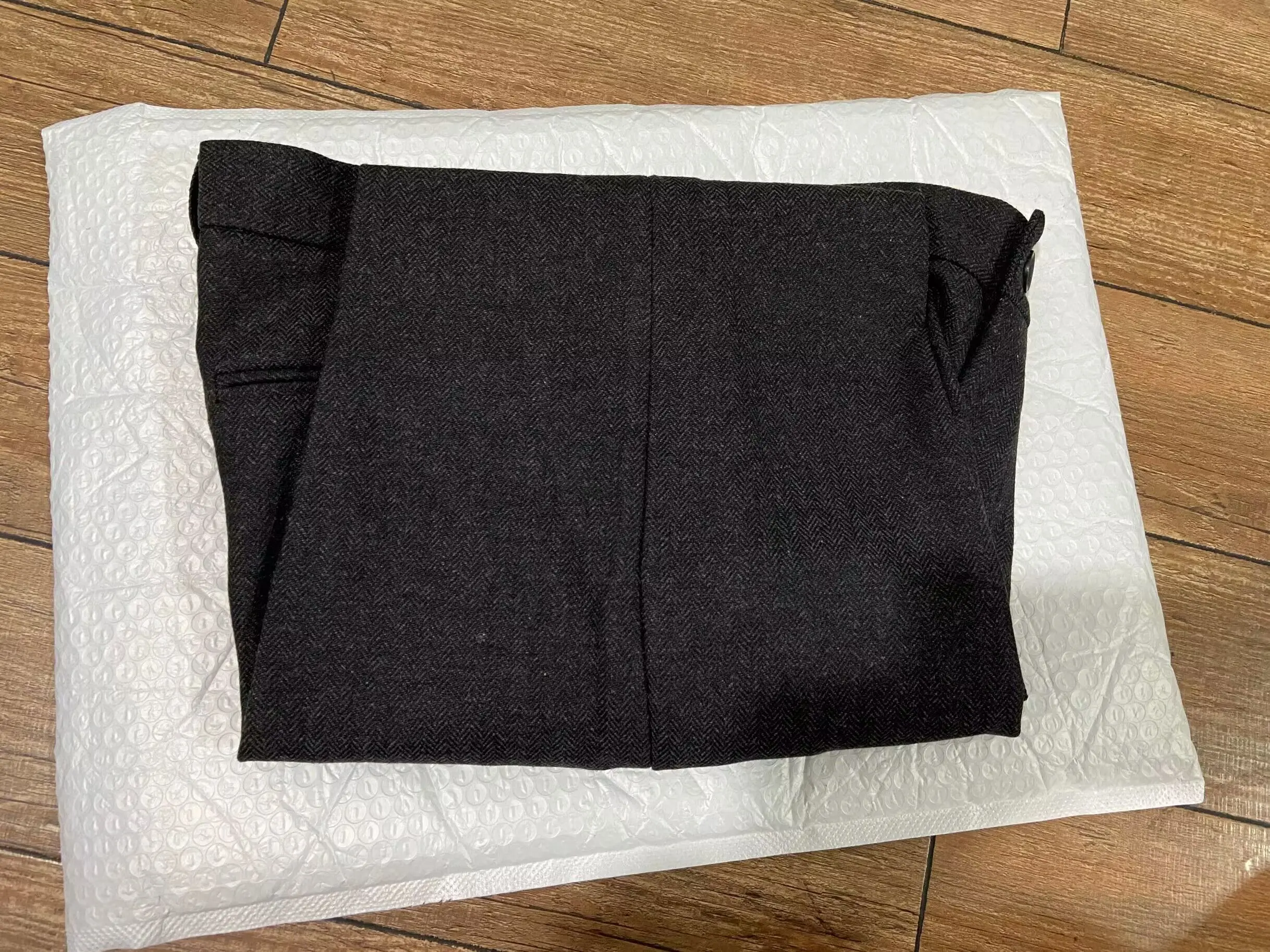 2024 Autumn Winter British Style New Solid Woolen Casual Large Size Suit Pants Men Retro Loose Straight Office Pants  Q23 5