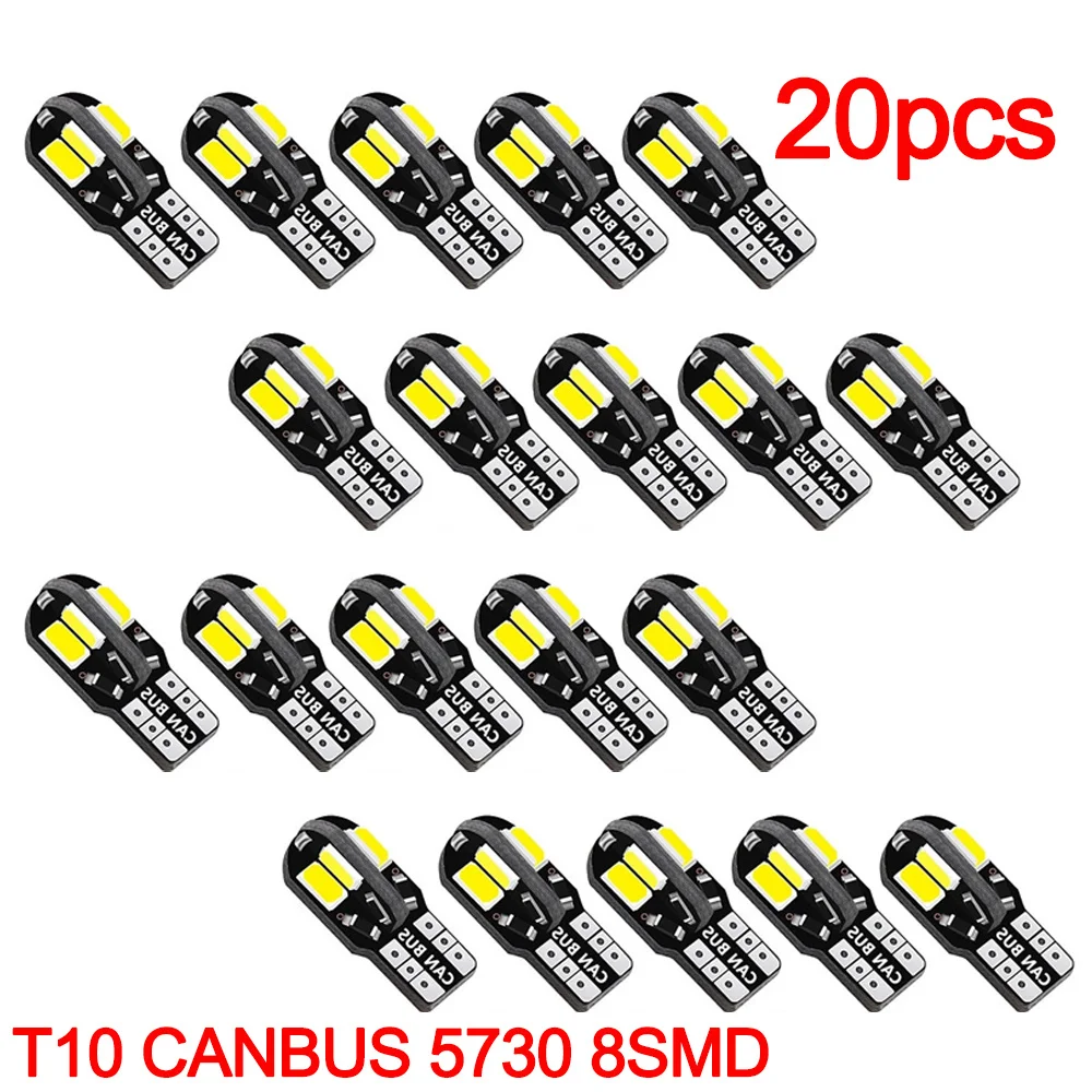 10pcs T10 501 W5W CAR SIDE LIGHT BULBS ERROR FREE CANBUS 10 SMD LED XENON WHITE
