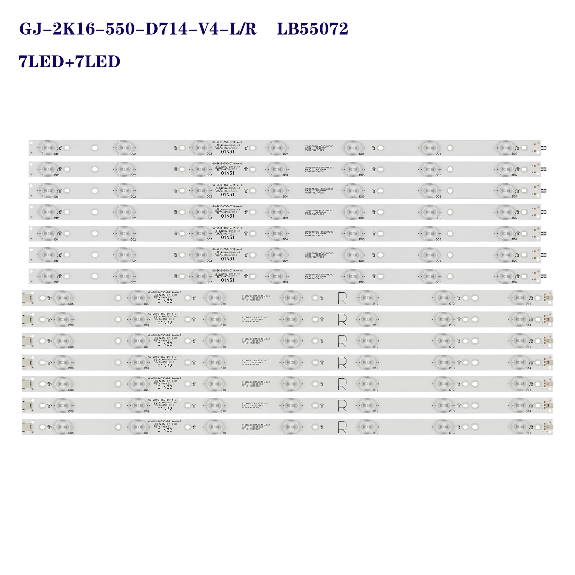 Led Backlight Strip para Philips 55pus643 12 55pus656 12 55put610 12 55pug610 78 55pus658 12 55pus6201