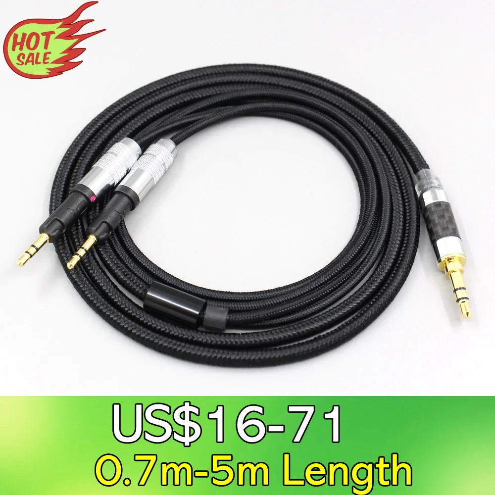 

6.5mm XLR 4.4mm Super Soft Headphone Nylon OFC Cable For Audio-Technica ATH-R70X Earphone LN008026