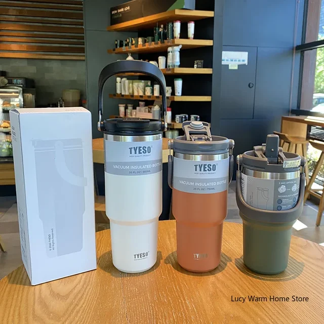 Tyeso Coffee Cup Thermos Bottle Stainless Steel Double-layer Insulation Cold And Hot Travel Mug Vacuum Flask Car Water Bottle 4