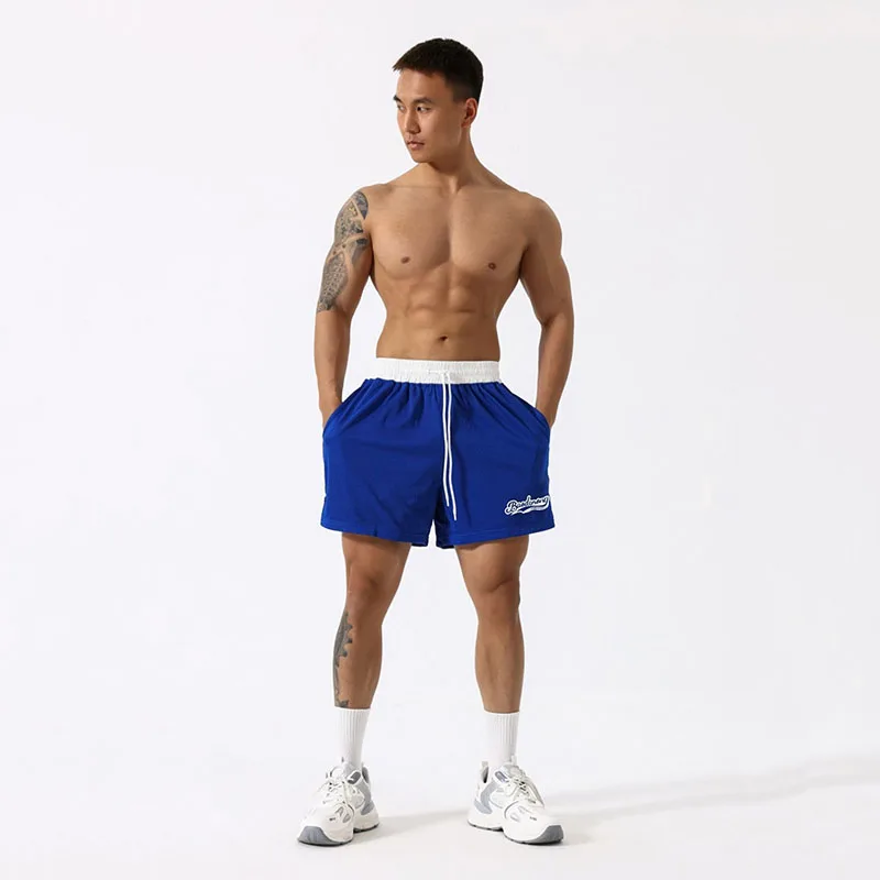 

New Men's School Shorts Breathable Quick Dry Basketball Sports Middle Pants Running Muscle Fitness Five Point Pants Summer