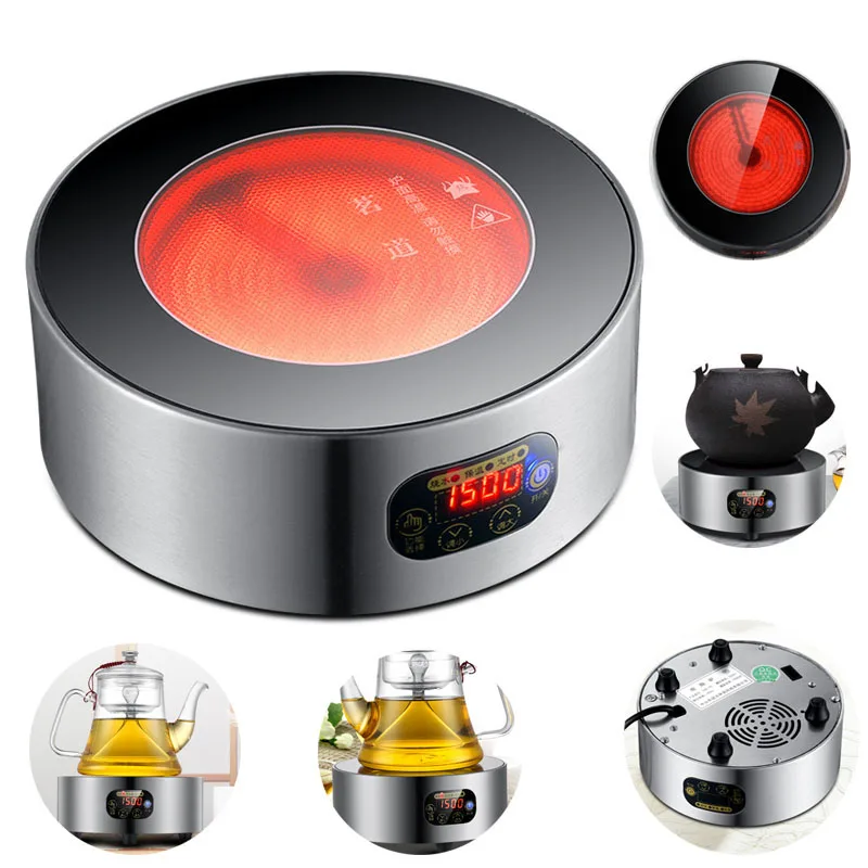1500W Hot Cooker Plate Multifunction Electric Stove Heater Hotpot Tea Maker Water Heater Boiler Milk Heating Furnace Seat 220V 2