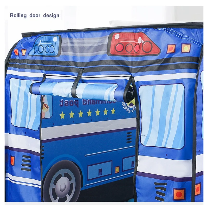 Children Tent Kids Play Tent Toy Foldable Playhouse Cloth Fire Truck Police Car Game House Bus 5