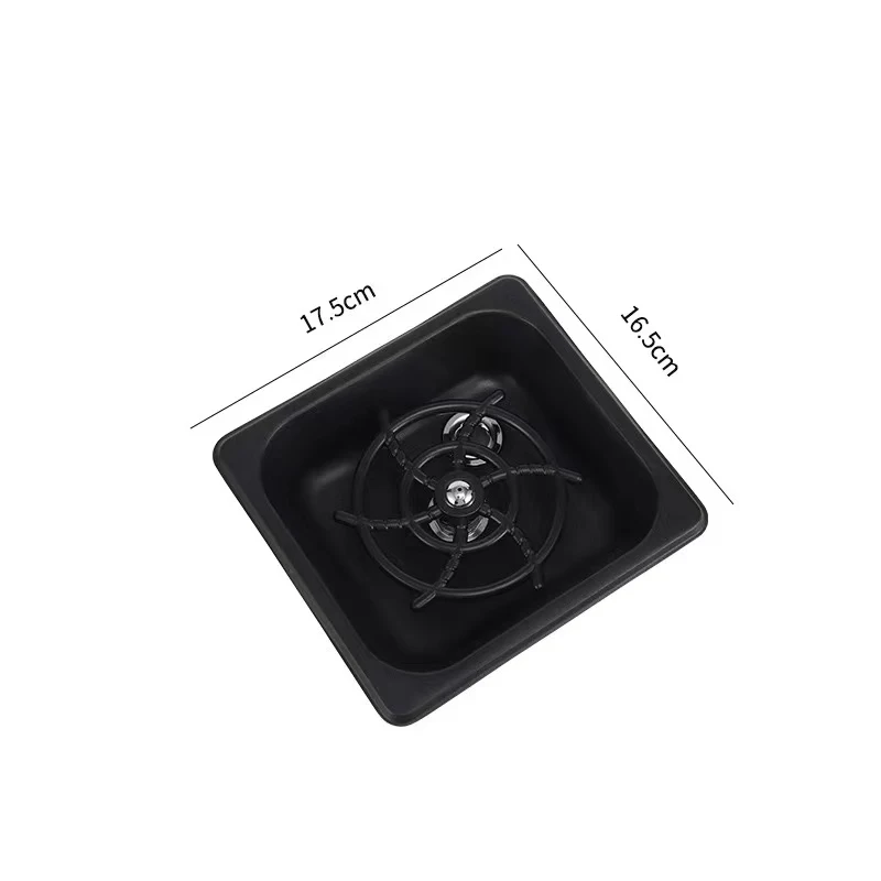 Metalen Kraan Glas Rinser, Pitcher Rinser Cup Washer Glasreiniging Rinser Met Afvoer Lekbak Slang Voor Bar Coffee Shop (Zwart A