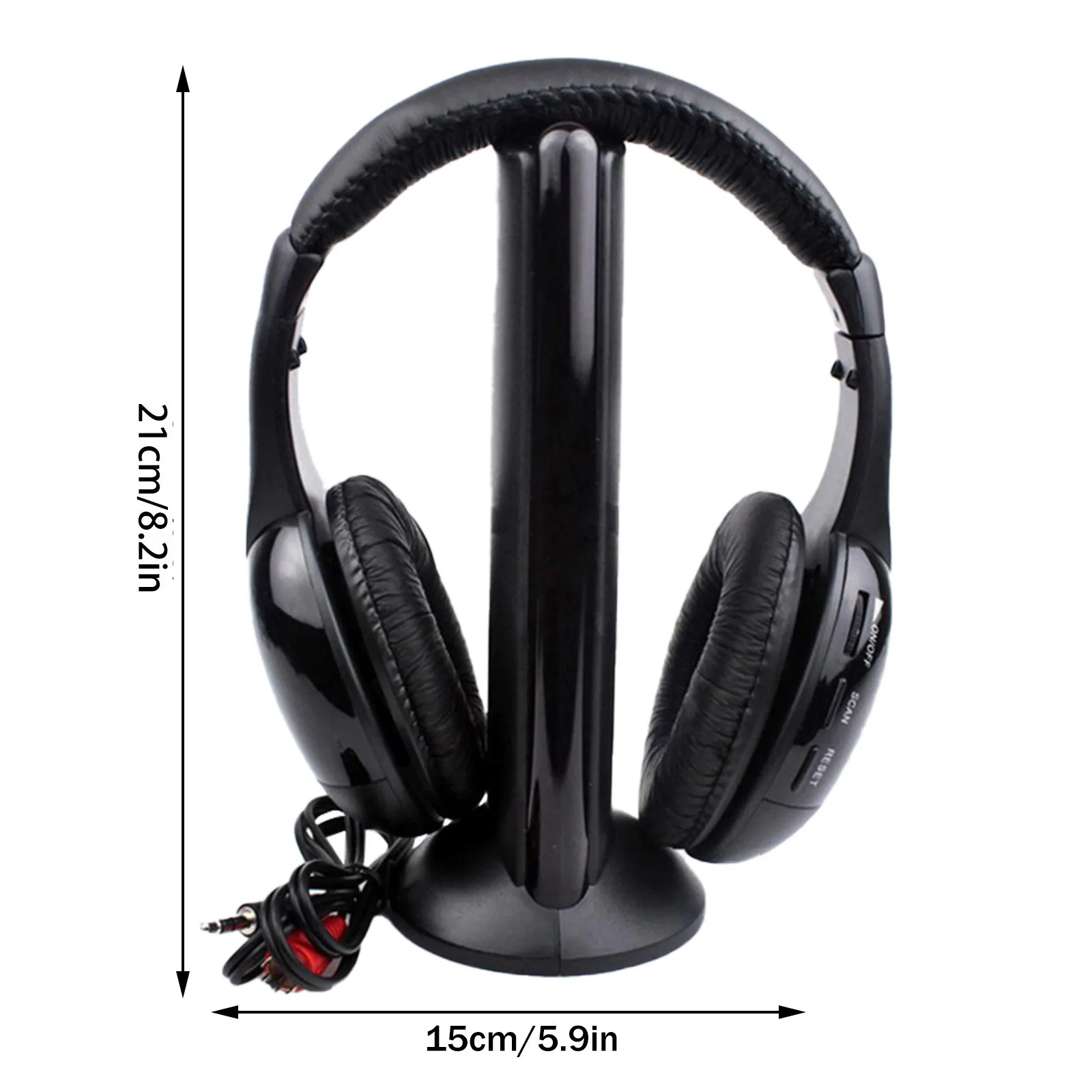 Wireless Tv Headphones For Tv Watching With Transmitter Over-Ear Cordless Headset Jack For Watching Game Computer