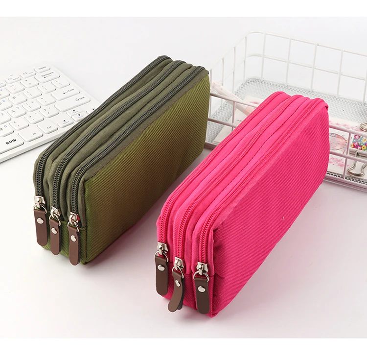 zíperes lápis estojo material escolar trousse scolaire coreano papelaria grande capacidade lápis bolsa estuche kalemlik pencilcase