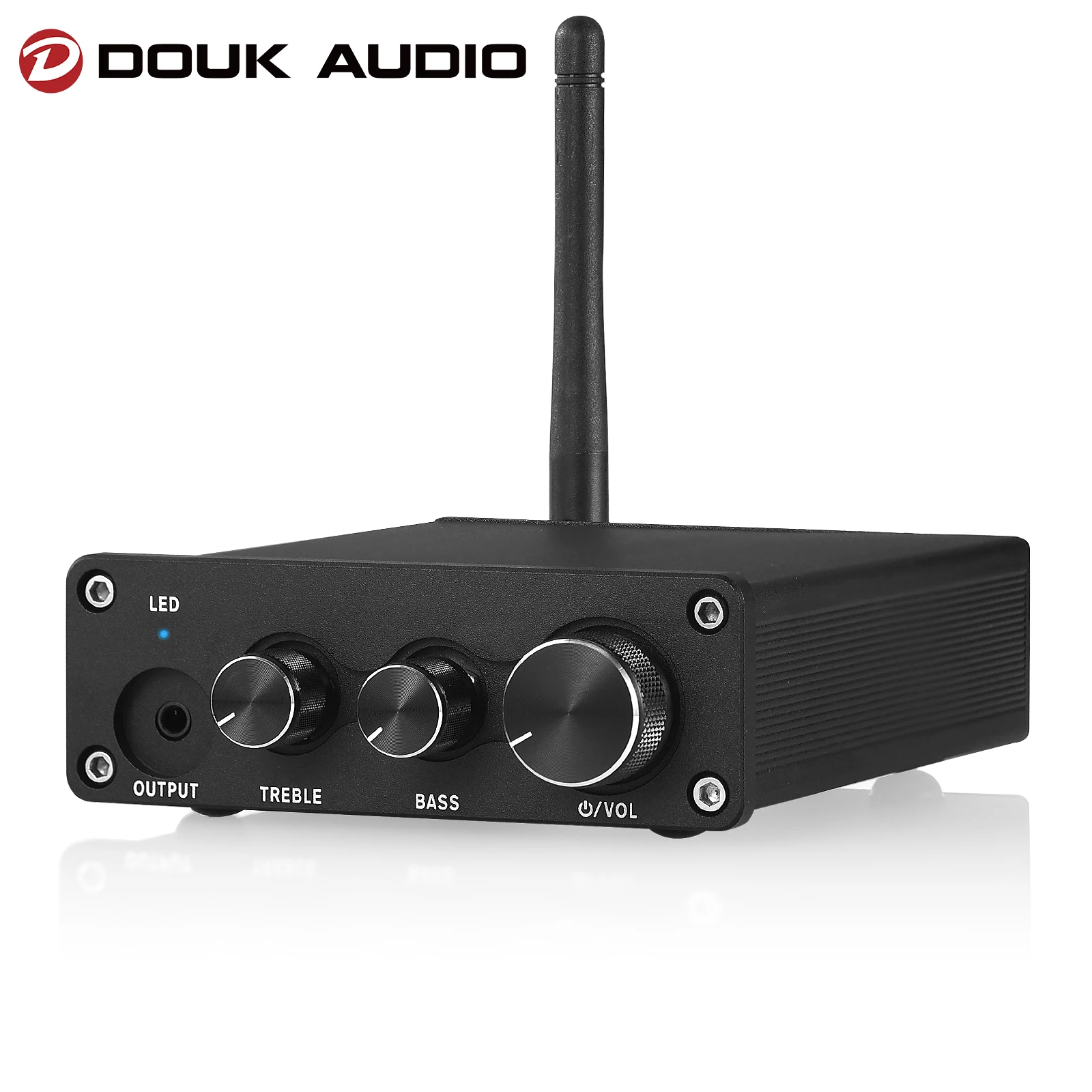 

Douk Audio HiFi Bluetooth 5.0 Digital Amplifier Home Stereo Amp for MM Phono Turntables Desktop Headphone Amp 105W+105W