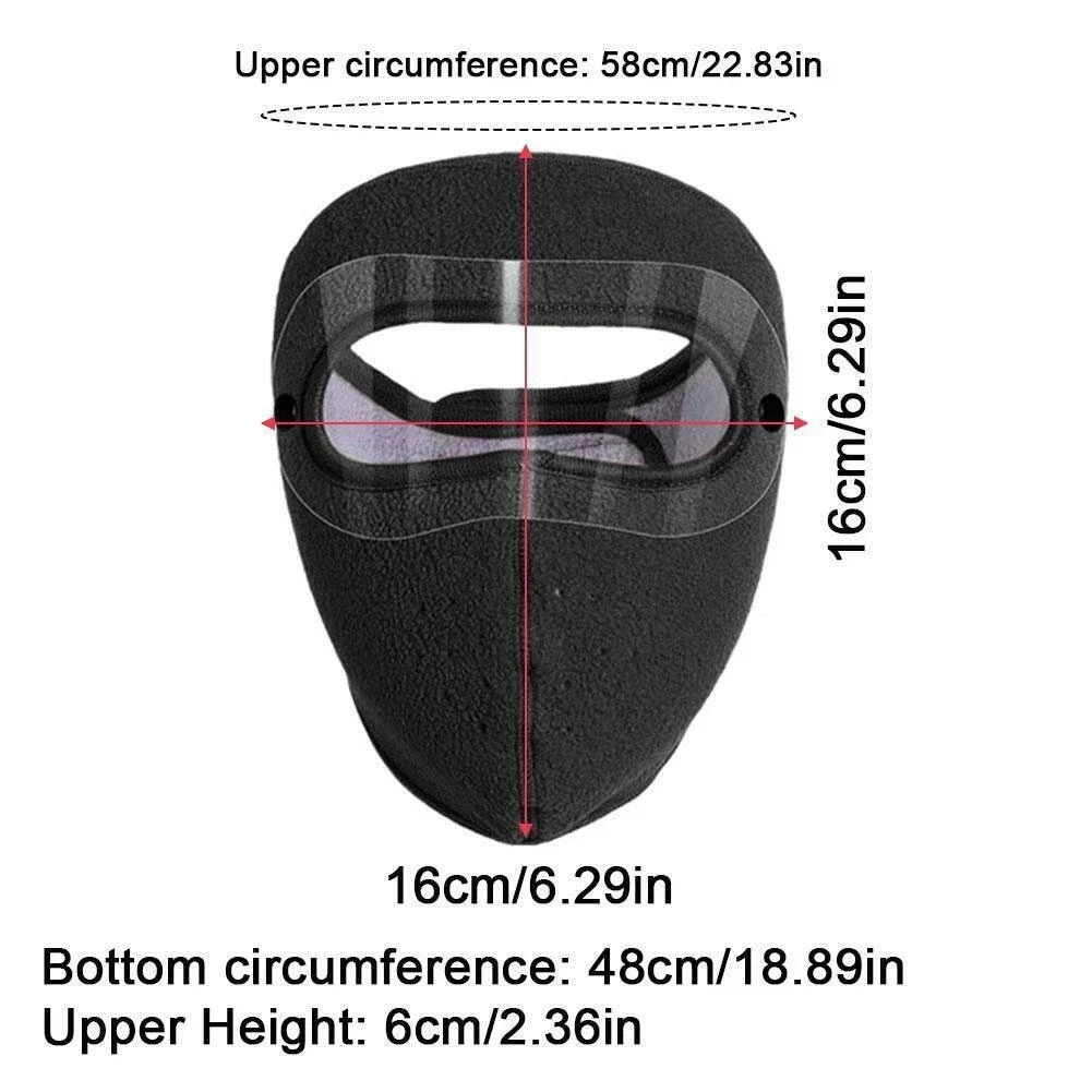 Winter Warm Face Mask with Goggles Anti Dust Cycling Bicycle Ski Mask for Men Women Cold Weather Outdoor Sportmask