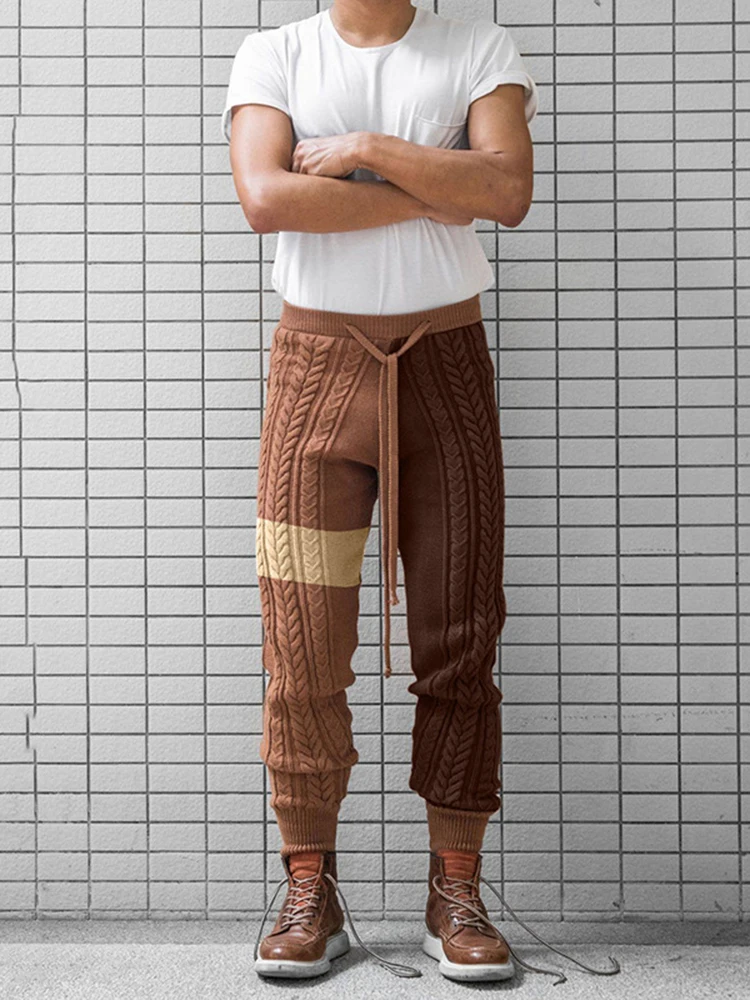 Mens Knitted Trousers Men's Winter Pants Acrylic Trousers Men's