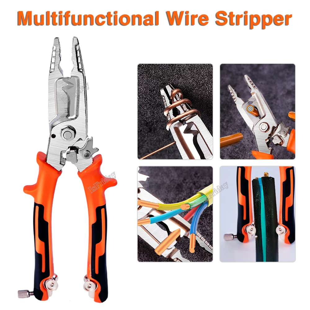10 in 1 hand tool Multifunct Wire Stripper Heavy Duty Universal Pliers Wire  Stripper Cable Cutter Terminal Crimping Hand Tool - AliExpress