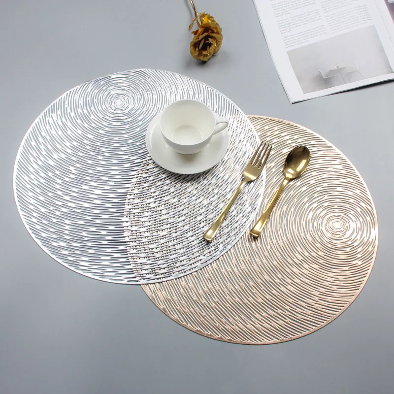

100PCS Modern Hollowed-out PVC Plastic Dining Table Placemat Decoration Use