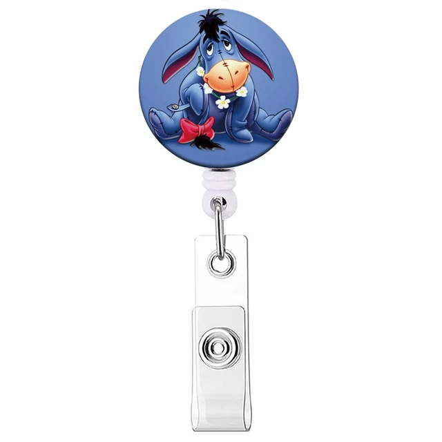 Disney Lilo & Stitch – Enrouleur de badge rétractable pour infirmière,  école, bureau – Porte-badge avec pince crocodile – Disney