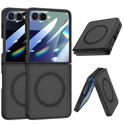 Matte Magnetic Translucent Phone Case - Full Cover Protection - Galaxy Z Flip7 (Black)