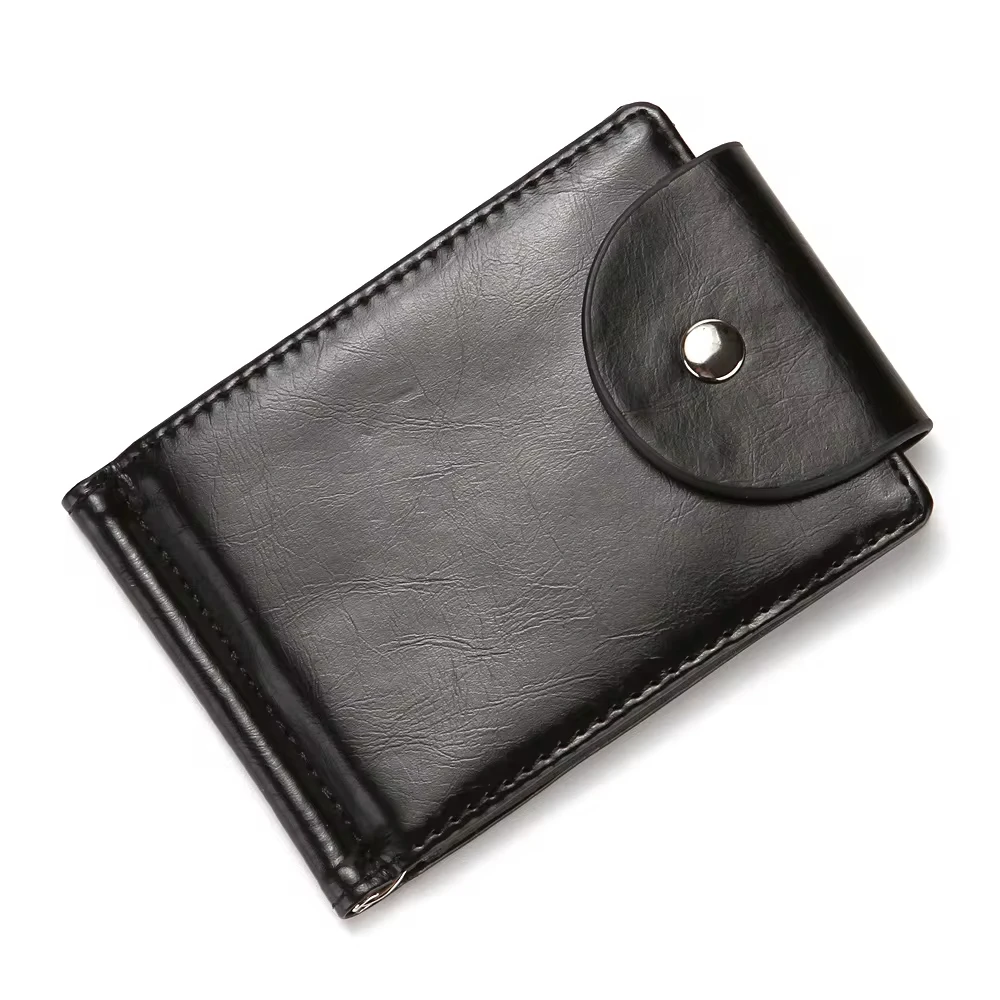 CUIKCA Slim Leather Wallet Coin Bag Money Clip Card Cases Zipper Women Men Pull Type ID Credit Holders Hasp synthetic leather wallet metal money clip leather coin purse