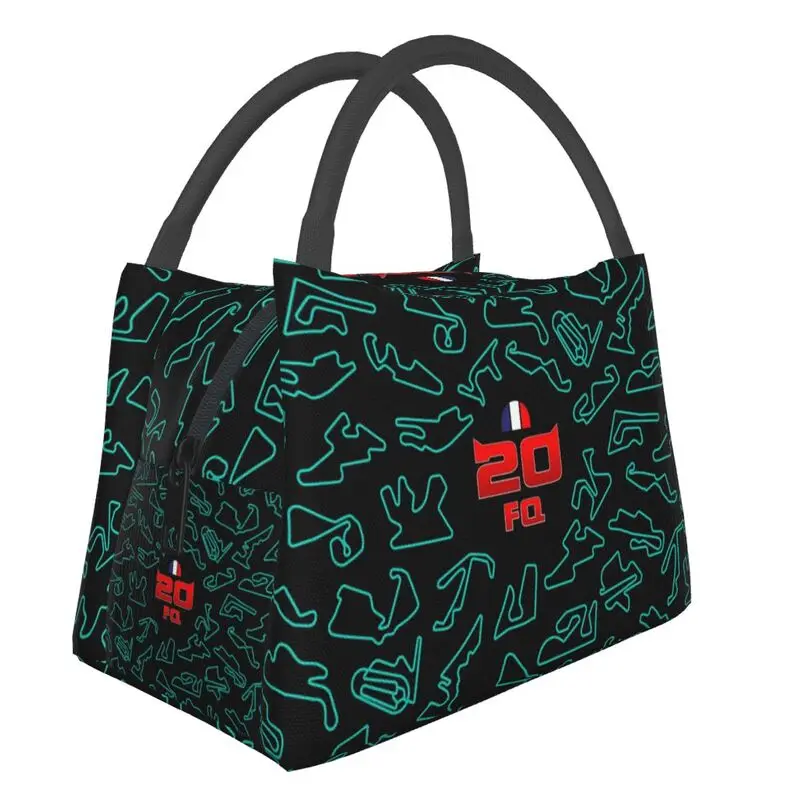 

Fabio Quartararo Insulated Lunch Bags for Outdoor Picnic El Diablo Pattern Circuits Portable Cooler Thermal Bento Box Women