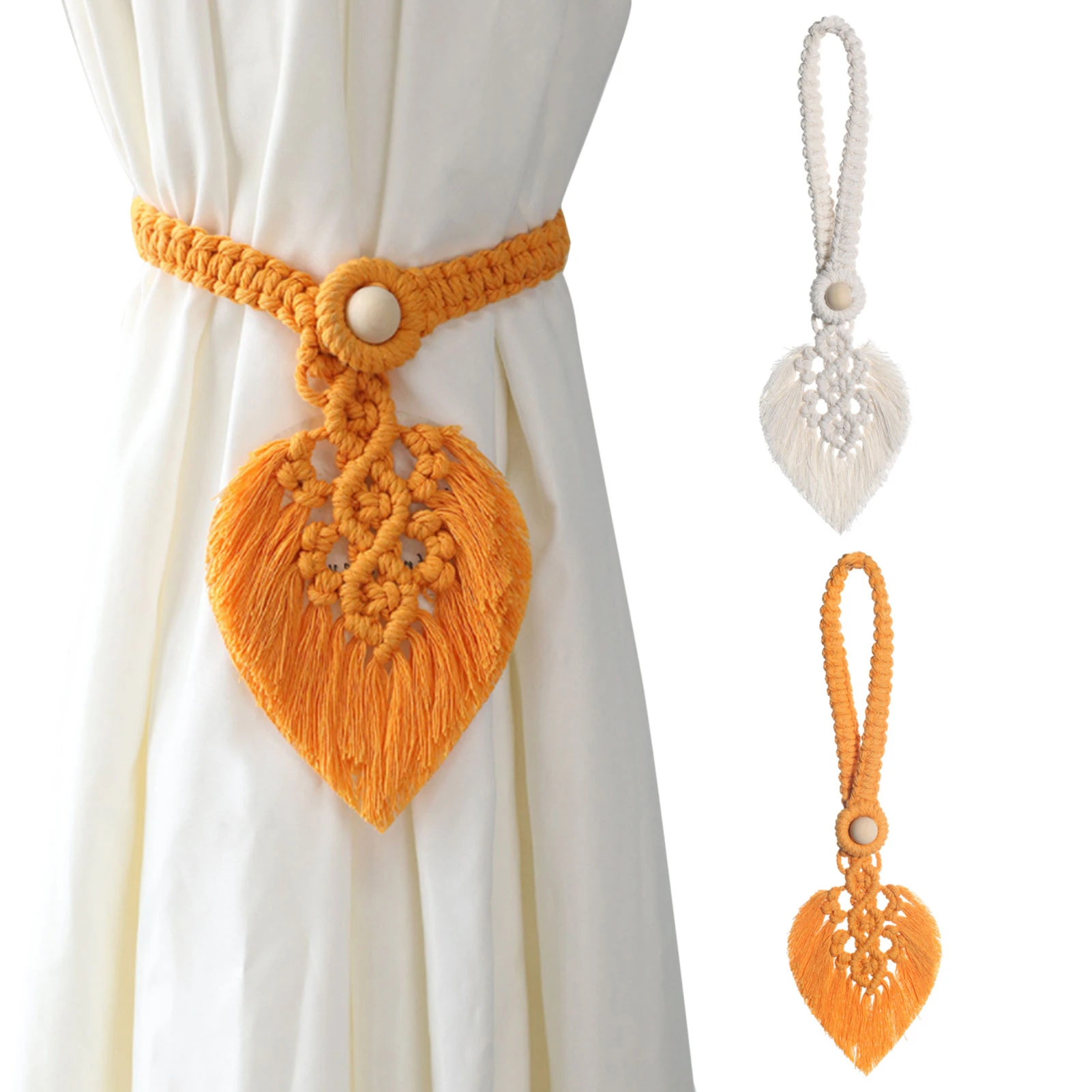 Curtain Tiebacks, 2 Pieces Bohemian Style Leaf Tiebacks Accessories 全商品