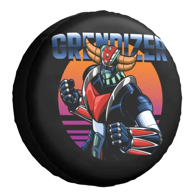 

UFO Robot Grendizer Retro Style Spare Wheel Tire Cover Universal for Toyota Mitsubishi Suzuki Japanese Manga Anime Mazinger Z