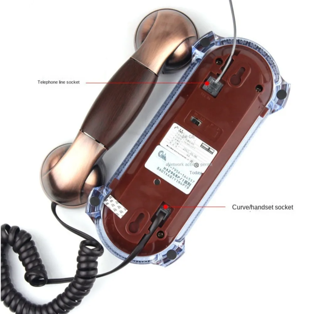 Description Picture 6 of itemWall Mounted Wired Telephone NEW Landline Retro Corded Phone Desktop Compact House Phones Home Office